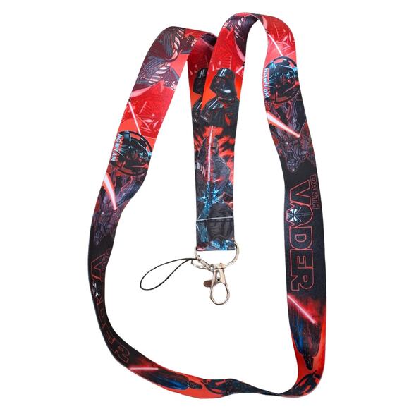 Top Movies All Time Star Wars Darth Vader Black Fabric Lanyard One Size Unisex - Picture 5 of 6